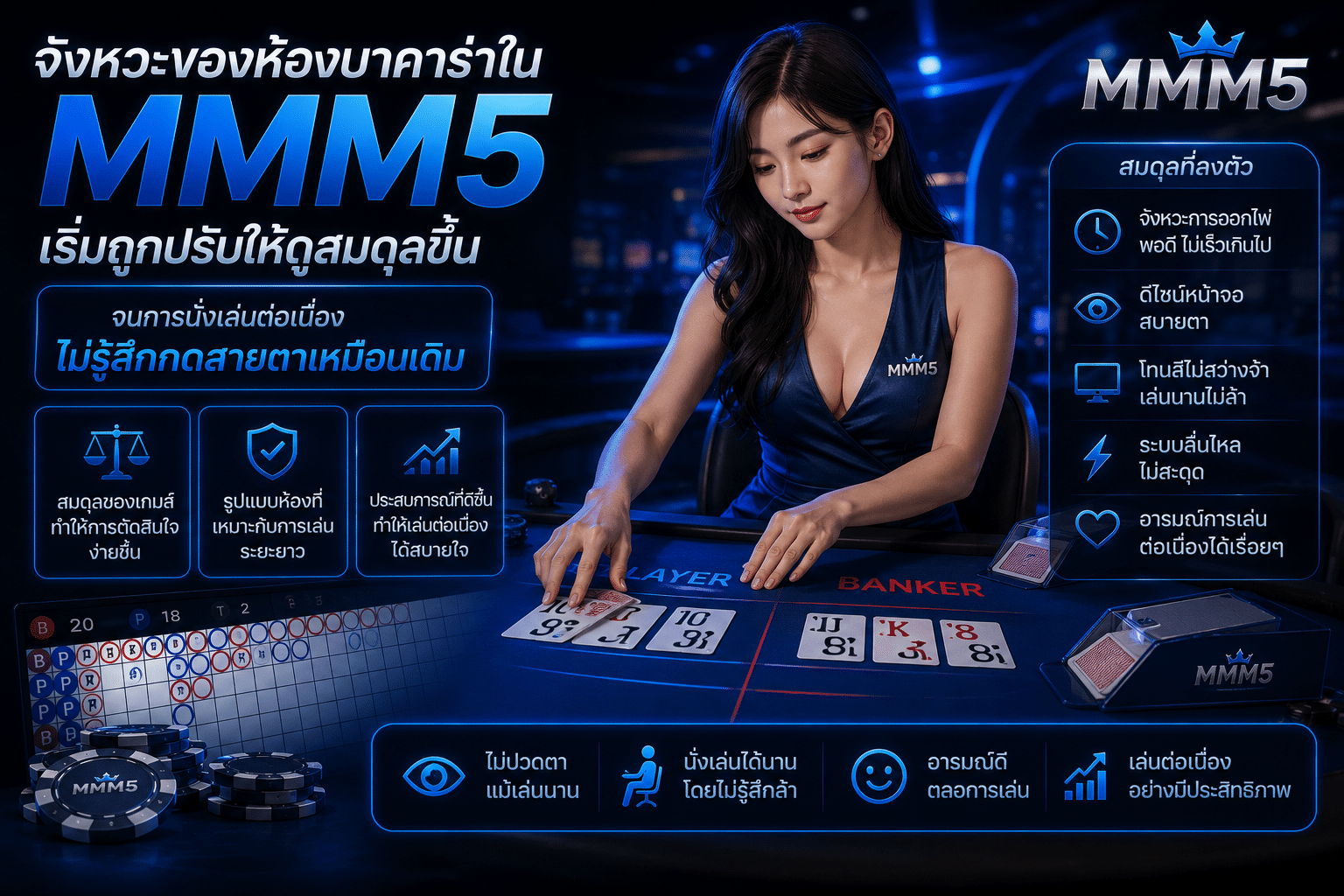 MMM5 เริ่มถูกปรับให้ดูสมดุลขึ้น จนการนั่งเล่นต่อเนื่องไม่รู้สึกกดสายตาเหมือนเดิม